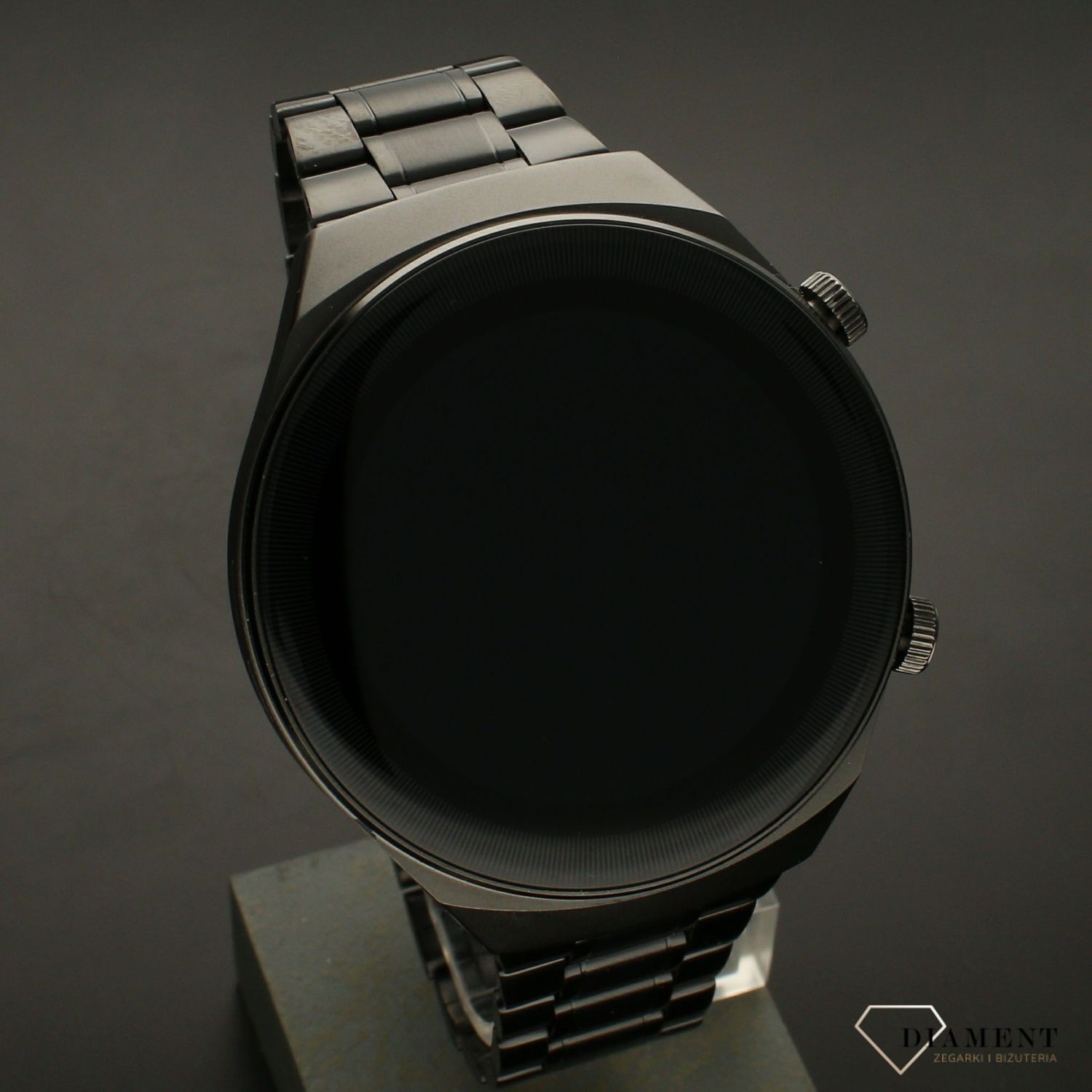 Zegarek Smartwatch Rubicon na czarnej bransolecie RNCE68.webp